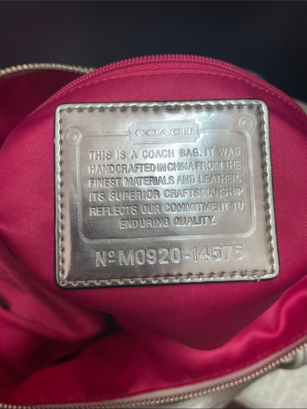 Coach Poppy ‘Glam’ Metallic Tote - Picture 17 of 17